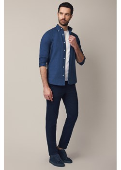 Spodnie Ciemnogranatowe Chino z Elastycznym Pasem z Bawełną Mikkeli ze sklepu Lancerto S.A. w kategorii Spodnie męskie - zdjęcie 187563596