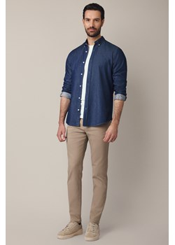 Spodnie Jasnobeżowe Chino z Elastycznym Pasem z Bawełną Mikkeli ze sklepu Lancerto S.A. w kategorii Spodnie męskie - zdjęcie 187563599