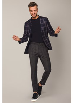 Spodnie w Kratę Grafitowe George ze sklepu Lancerto S.A. w kategorii Spodnie męskie - zdjęcie 187563627