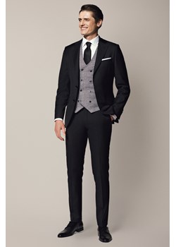 Spodnie Garniturowe Business Mix z Wełną Czarne ze sklepu Lancerto S.A. w kategorii Spodnie męskie - zdjęcie 187563637