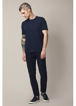 Spodnie Ciemnogranatowe z Bawełną Chino Nelson ze sklepu Lancerto S.A. w kategorii Spodnie męskie - zdjęcie 187563645