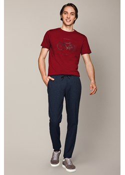 Spodnie Ze Sznurkiem Granatowe W Kratę Kerry ze sklepu Lancerto S.A. w kategorii Spodnie męskie - zdjęcie 187563659