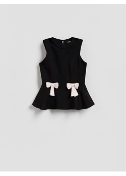 Reserved - Bluzka z kokardkami - czarny ze sklepu Reserved w kategorii Bluzki damskie - zdjęcie 187563876