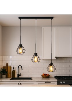 Kuchenna lampa wisząca na listwie 3-punktowa loft ROMOS LOFT z regulowaną długością przewodu ze sklepu Lysne w kategorii Lampy wiszące - zdjęcie 187564675