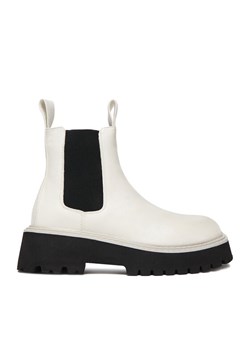 Sztyblety DeeZee 88167 1-WHITE PU Biały ze sklepu eobuwie.pl w kategorii Botki - zdjęcie 187565038