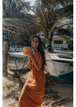 Midi Twisted Dress - Copper ze sklepu Surf Inc w kategorii Sukienki - zdjęcie 187567027