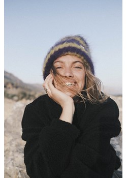 Flip Drip Beanie - Lime & Plum ze sklepu Surf Inc w kategorii Czapki zimowe damskie - zdjęcie 187567037