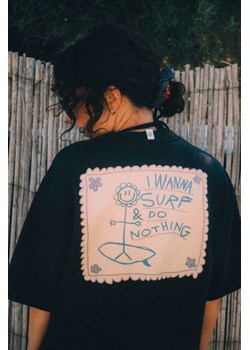 Do Nothing Club BOX Tee - Acid Black ze sklepu Surf Inc w kategorii Bluzki damskie - zdjęcie 187569838