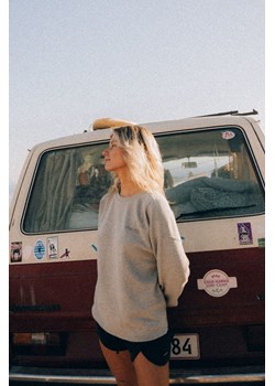 Waffle Longsleeve - Poppy seeds ze sklepu Surf Inc w kategorii Bluzki damskie - zdjęcie 187569888