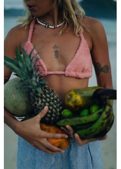 Frotte Triangle Bra - Flamingo Pink ze sklepu Surf Inc w kategorii Bluzki damskie - zdjęcie 187570859