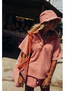 Frotte Polo Tee - Flamingo Pink ze sklepu Surf Inc w kategorii Bluzki damskie - zdjęcie 187570878