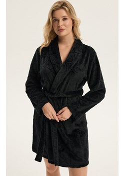Esotiq ciepły szlafrok damski czarny Coco 43932-99X, Kolor czarny, Rozmiar L/XL, Esotiq ze sklepu Primodo w kategorii Szlafroki damskie - zdjęcie 187572977