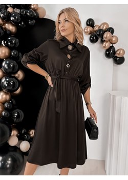 sukienka perigny brązowa one size ze sklepu UBRA w kategorii Sukienki - zdjęcie 187573265