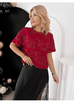 bluzka montlu czerwona one size ze sklepu UBRA w kategorii Bluzki damskie - zdjęcie 187573386