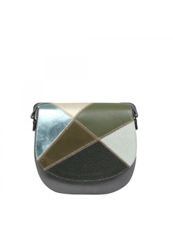 popielato zielona torebka damska skórzana listonoszka na ramię Mała Zu ze sklepu Słoń Torbalski w kategorii Listonoszki - zdjęcie 187574677