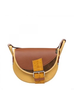 żółto brązowa damska torebka skórzana  listonoszka  na ramię Fresh ze sklepu Słoń Torbalski w kategorii Listonoszki - zdjęcie 187574678
