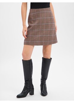 Franco Callegari Damska spódnica mini z wełną Kobiety Sztuczne włókno beżowy w kratkę ze sklepu vangraaf w kategorii Spódnice - zdjęcie 187574789