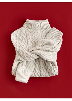 Reserved - Strukturalny sweter z golfem - jasnoszary ze sklepu Reserved w kategorii Swetry męskie - zdjęcie 187574817