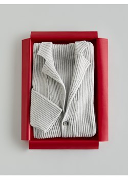 Reserved - Kardigan z domieszką wełny - jasnoszary ze sklepu Reserved w kategorii Swetry damskie - zdjęcie 187574828