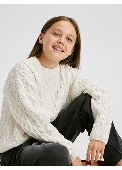 Reserved - Strukturalny sweter - złamana biel ze sklepu Reserved w kategorii Swetry dziewczęce - zdjęcie 187576198