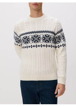 Reserved - Sweter z warkoczowym splotem - złamana biel ze sklepu Reserved w kategorii Swetry męskie - zdjęcie 187576238