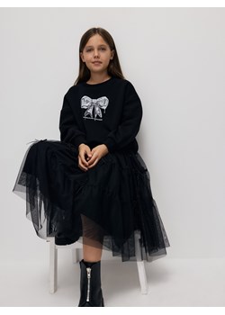 Reserved - Tiulowa spódnica z kokardkami - czarny ze sklepu Reserved w kategorii Spódnice dziewczęce - zdjęcie 187577317