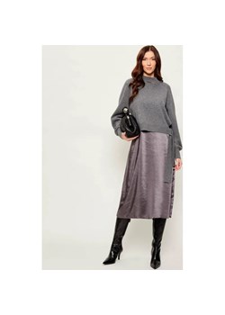 BOSS BLACK Satynowa sukienka 2w1 Flalina | z dodatkiem wełny i kaszmiru ze sklepu Gomez Fashion Store w kategorii Sukienki - zdjęcie 187577676