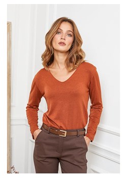 Joséfine Wełniany sweter &quot;Abi&quot; w kolorze rdzawoczerwonym ze sklepu Limango Polska w kategorii Swetry damskie - zdjęcie 187578137