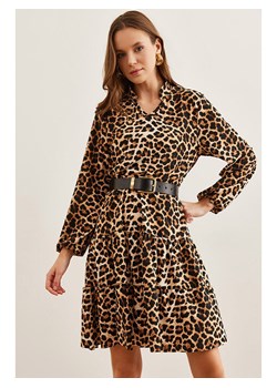 Olalook Sukienka w kolorze jasnobrązowo-czarnym ze sklepu Limango Polska w kategorii Sukienki - zdjęcie 187578209