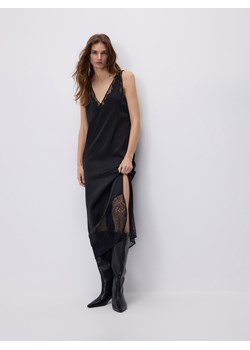 Reserved - Sukienka midi z koronką - czarny ze sklepu Reserved w kategorii Sukienki - zdjęcie 187578507