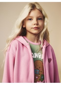 Reserved - Rozpinana bluza z haftem Boffie & Poko - różowy ze sklepu Reserved w kategorii Bluzy dziewczęce - zdjęcie 187578577