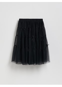 Reserved - Tiulowa spódnica z kokardkami - czarny ze sklepu Reserved w kategorii Spódnice dziewczęce - zdjęcie 187578607