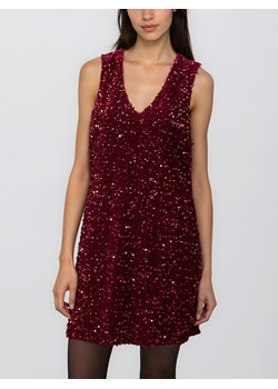 Reserved - Cekinowa sukienka mini - bordowy ze sklepu Reserved w kategorii Sukienki - zdjęcie 187579888
