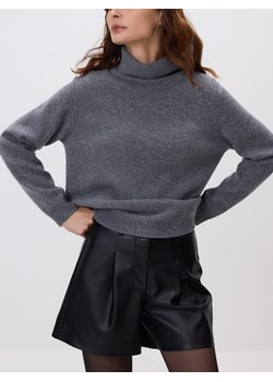 Reserved - Wełniany sweter z golfem - szary ze sklepu Reserved w kategorii Swetry damskie - zdjęcie 187579956