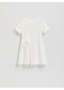 Reserved - Tiulowa sukienka - złamana biel ze sklepu Reserved w kategorii Sukienki dziewczęce - zdjęcie 187579998
