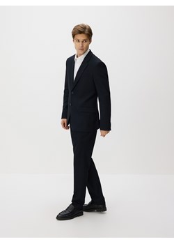 Reserved - Spodnie garniturowe z wiskozą - granatowy ze sklepu Reserved w kategorii Spodnie męskie - zdjęcie 187580155