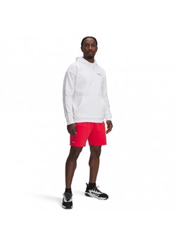 Męskie spodenki dresowe Under Armour Project Rock Icon Flc Short - czerwone ze sklepu Sportstylestory.com w kategorii Spodenki męskie - zdjęcie 187580286