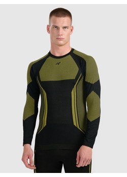 Męska bielizna termoaktywna (góra) 4F 4FRAW25USEAM268 - żółta ze sklepu Sportstylestory.com w kategorii Bielizna termoaktywna męska - zdjęcie 187580525