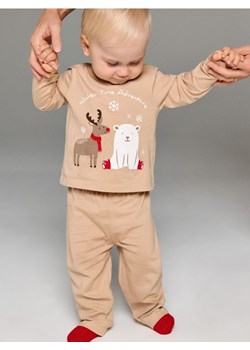 Sinsay - Piżama dwuczęściowa z motywem świątecznym - beżowy ze sklepu Sinsay w kategorii Piżamy dziecięce - zdjęcie 187581078