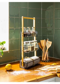 Sinsay - Stojak z trzema metalowymi koszami - czarny ze sklepu Sinsay w kategorii Szafki i regały łazienkowe - zdjęcie 187581118