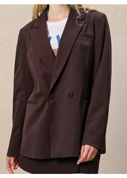 Sinsay - Marynarka z domieszką wiskozy - brązowy ze sklepu Sinsay w kategorii Marynarki damskie - zdjęcie 187581137