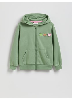 Reserved - Bluza z aplikacją Boffie & Poko - zielony ze sklepu Reserved w kategorii Bluzy dziewczęce - zdjęcie 187582415