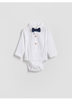 Reserved - Eleganckie body z muchą - biały ze sklepu Reserved w kategorii Body niemowlęce - zdjęcie 187582457