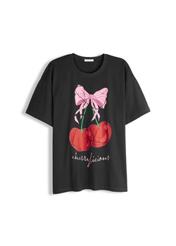 GATE Bawełniana koszulka z nadrukiem 34 ze sklepu gateshop w kategorii Bluzki damskie - zdjęcie 187582569