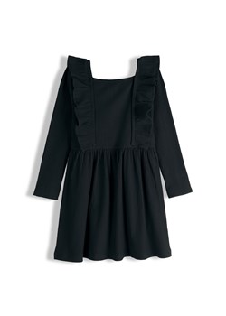 GATE Prążkowana sukienka z falbankami 5Y ze sklepu gateshop w kategorii Sukienki dziewczęce - zdjęcie 187582577