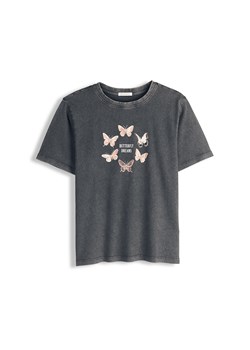 GATE Bawełniana koszulka z nadrukiem 38 ze sklepu gateshop w kategorii Bluzki damskie - zdjęcie 187582637