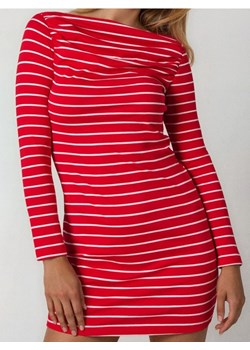 Sinsay - Sukienka w paski z marszczonym dekoltem - wielobarwny ze sklepu Sinsay w kategorii Sukienki - zdjęcie 187582927