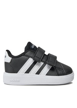 Sneakersy adidas Grand Court Lifestyle Hook and Loop Shoes GW6523 Czarny ze sklepu eobuwie.pl w kategorii Trampki dziecięce - zdjęcie 187583097
