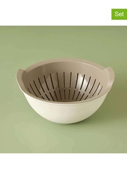 Violeta Home 2-częściowy zestaw w kolorze szaro-białym - wys. 11 x Ø 25,5 cm ze sklepu Limango Polska w kategorii Akcesoria kuchenne - zdjęcie 187583625