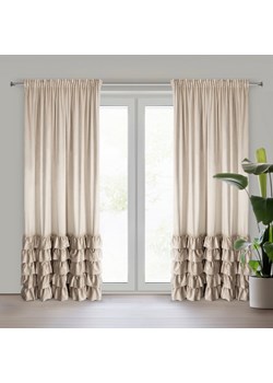 ZASŁONA GOTOWA CARLI NA TAŚMIE 140 X 270 CM BEŻOWY ze sklepu lenaodniemowlakadoszkolniaka.pl w kategorii Zasłony - zdjęcie 187584008